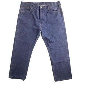 Y2K Levis 501 Jeans Mens 41x28 Blue Denim Straight Leg Button Fly Faded Pants